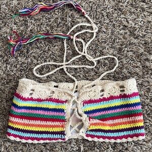 Colorful Crochet Halter Top